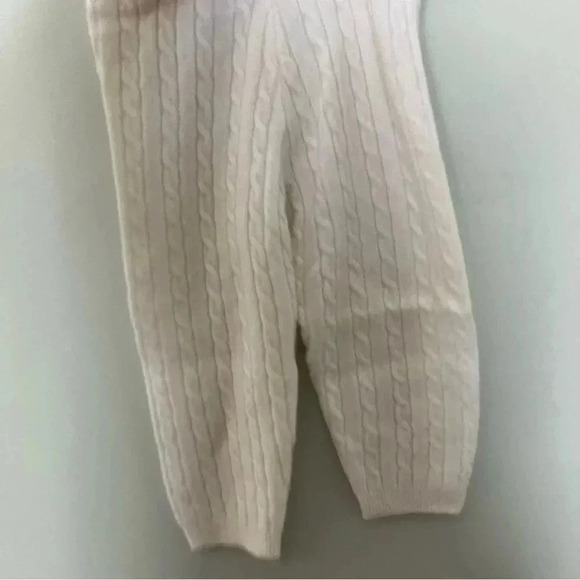 NWT Janie and Jack off white  ivory cream cable knit 100% cashmere pants - Picture 3 of 7